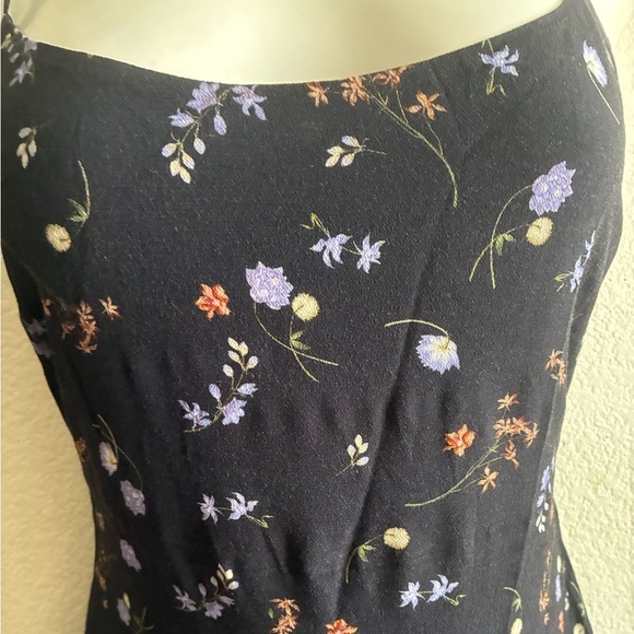 Wilfred Midnight Blue Floral Midi Dress 8 - Picture 4 of 15